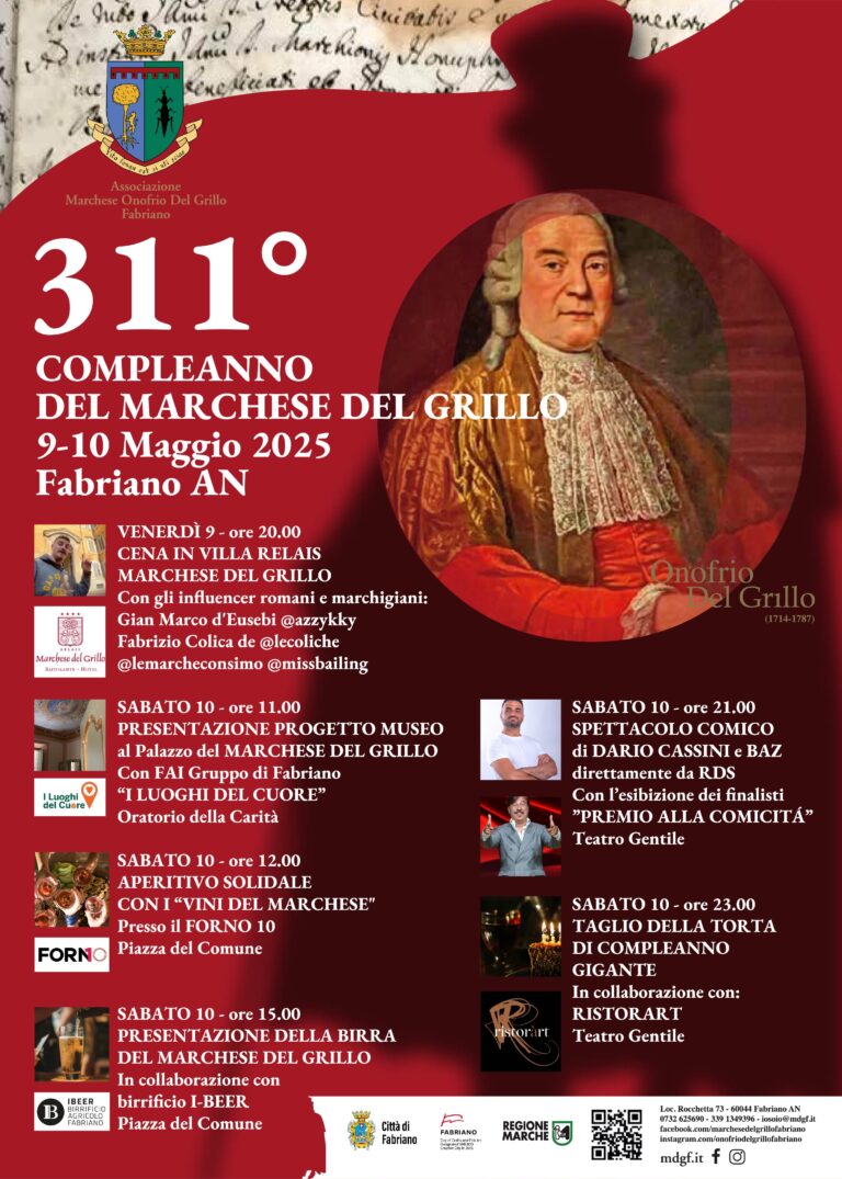311 compleanno del Marchese Onofrio Del Grillo Fabriano